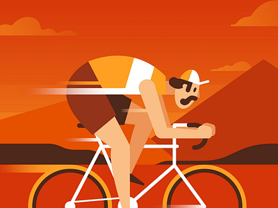 Cyclist bike character cycles cycling cyclist ildanflash illustration mountain ride speed sport tourdefrance