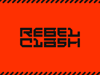 rebel clash branding design emblem ildanflash logo logotype typography vector