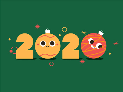 Happy 2020! 2020 character christmas balls holidays ildanflash illustration merry xmas merrychristmas xmas