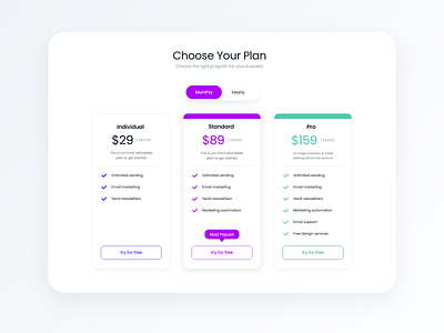 Desktop layout for subscription plan graphic design plans subscription ui ui ux ux