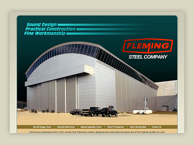 Fleming Steel Website drupal graphic design ui ux web design