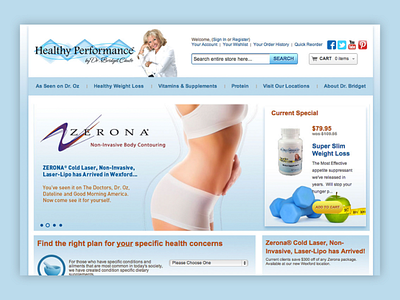 Healthy Performance Website graphic design ui ux web design