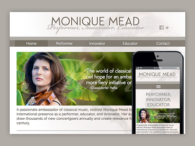 Monique Mead Website branding drupal graphic design logo ui ux web design