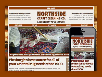 Northside Carpet Website branding design drupal graphic design logo ui ux web design