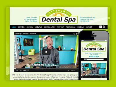 Pittsburgh Dental Spa Website branding design drupal graphic design ui ux web design