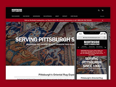 Northside Carpet Website e-commerce graphic design shopify ui web design
