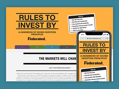 Federated "Rules to Invest By" Website css html ui ux web design