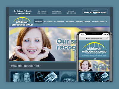 Pittsburgh Orthodontic Group Website branding drupal graphic design logo ui web design