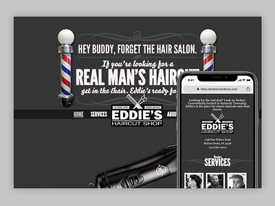 Eddie's Haircut Shop Website