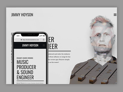 Jimmy Hoyson Website graphic design logo ui web design wordpress