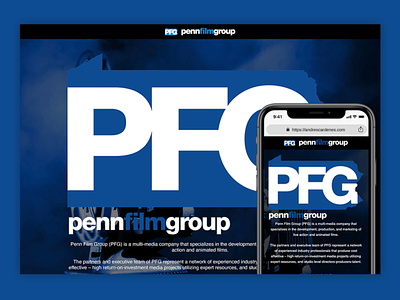 Penn Film Group Website ui web design wordpress