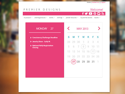 Mockup Event Calendar calendar mockup photoshop pink