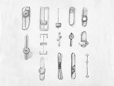 Hand sketched range slider designs