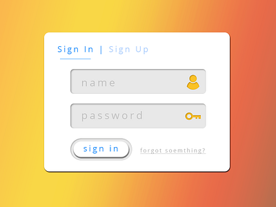 User login login photoshop ui