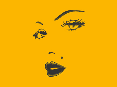 Stippled Face face female illustration lips portrait simo simple sketch stipple texture woman