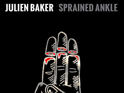 Julien Baker - Sprained Ankle LP (redesign) album art album cover analog illustration illustrator line art photoshop vinyl
