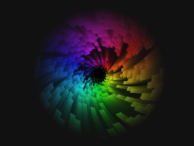 Rotating Tunnel Of Rainbowness animation canvas html javascript rainbow