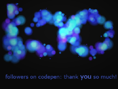 100 Followers on Codepen Special 100 animation canvas codepen followers special