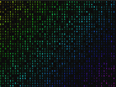 rainbow characters of gridded randomness