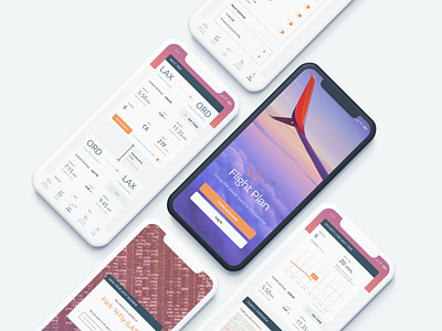 Flight Plan app branding mobile app design ui ux