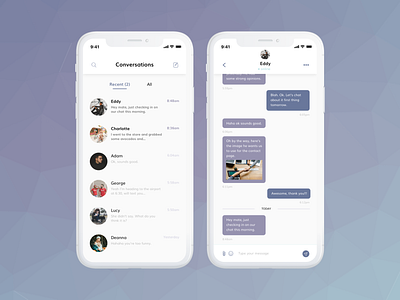 Daily UI 013 - Direct Messaging app chat chat app clean daily ui design direct message messaging messaging app mobile app design ui ui ux ui ux design ui design ux