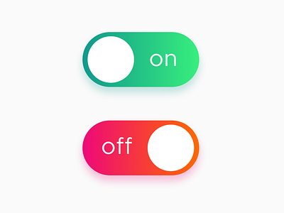 Daily UI 015 - On/Off Switch clean daily ui daily ui challenge design gradient gradient color off on on off switch toggle toggle button ui ux