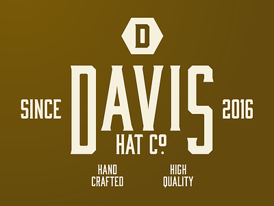 Davis Hat Co. branding design icon idenity illustration logo typography