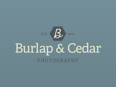 Burlap & Cedar Photography branding design icon idenity illustrator logo typography