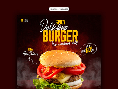 Delicious burger graphic design