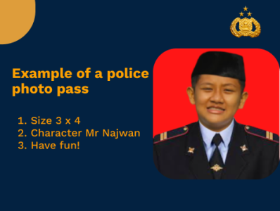 Example of a police photo pass photo polri virallss