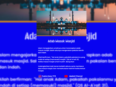 adap masuk masjid