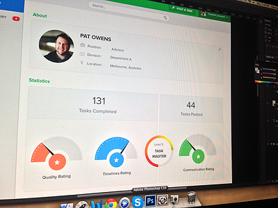 Profile about clean dashboard design info infographic infography profile simple statistics ui ux