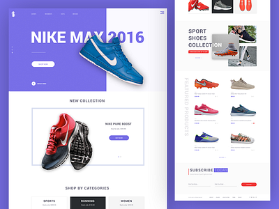 Shoe Homepage by Naoshad Alam on Dribbble