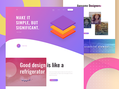 Design Jokes clean design good design gradient inspiration landing simple homepage