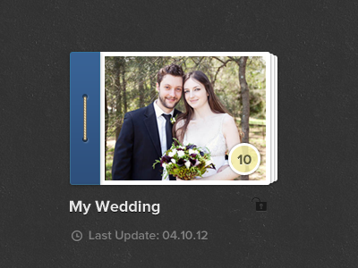 Gallery V2 album clean date design frame image minimal picture simple time ui ux web wedding