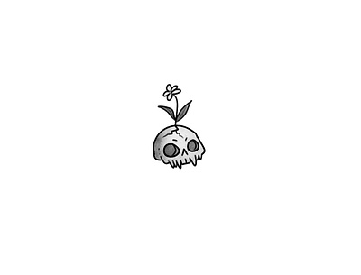 Skull blackandwhite childrens book illustration cute design illustration logo night photoshop plant skull texture