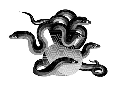 Chapter header 1 blackandwhite chapter chapterheader eel illustration photoshop texture