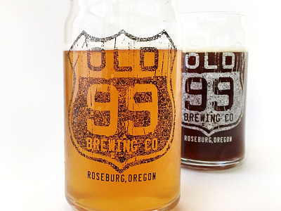 Old 99 Brewing Co. Iconoflage Glasses 01 art beer branding cheers digital doodle drawing hand drawn illustration ink logo vector