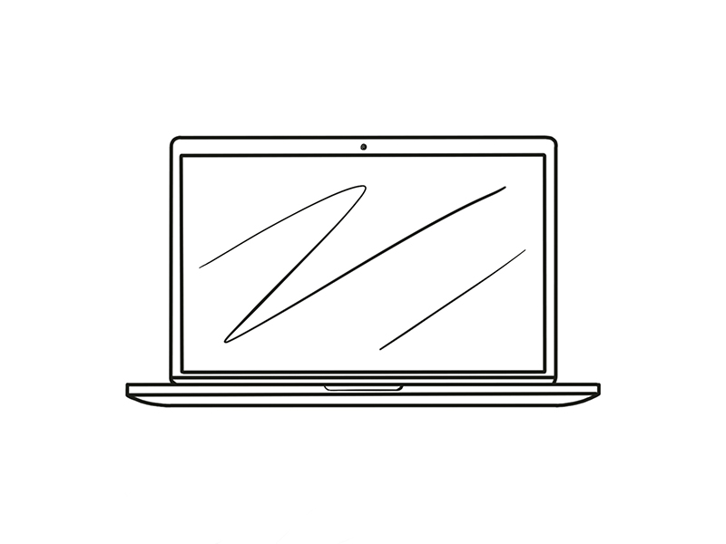 Macbook Front Iconic Illustration by Scott Hofford on Dribbble