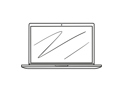 Macbook Front Iconic Illustration