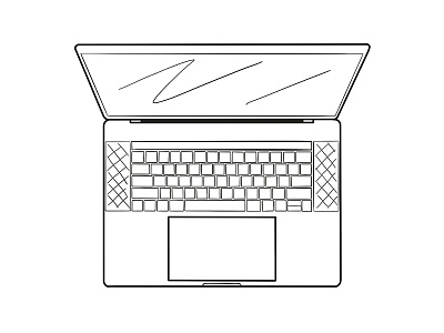 MacBook Pro Top Iconic Illustration