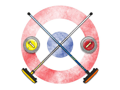 Curling House Illustration art drawing hand drawn illustration sport