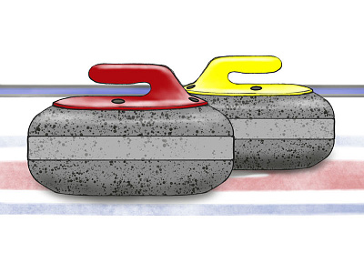 Curling Stones Illustration drawing hand drawn illustration sport