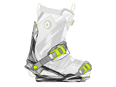 Snowboard Binding Illustration