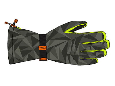 Snowboarding Glove Illustration drawing hand drawn illustration sport