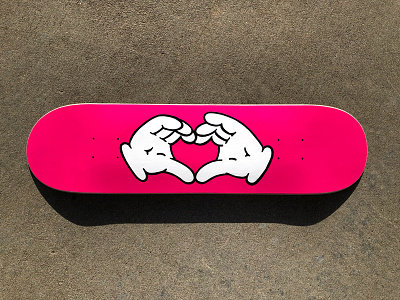Heart Hands Deck art cartoon design drawing hand drawn illustration logo paint skate deck skateboard