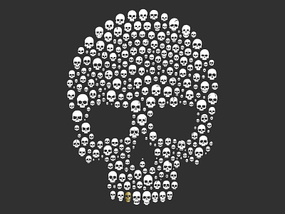Iconoflage Skull Of Skulls art design drawing drawn hand drawn illustration skull