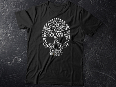 Iconoflage Skull Of Skulls T-Shirt art black drawing drawn hand drawn illustration skull