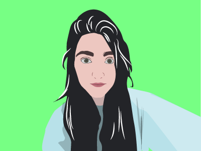 Raquel Selfie adobe illustrator girl illustrator person portrait selfie simple vector woman