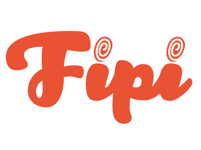 Fipi personal logo branding fingerprint logo orange